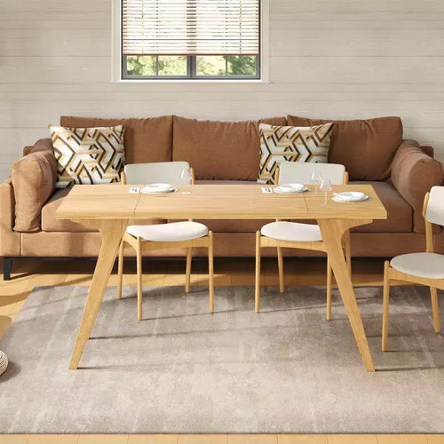 2-in-1-Couchtisch, ausziehbarer Esstisch, höhenverstellbarer Tisch für Zuhause und Büro, platzsparend - ModernLuxe