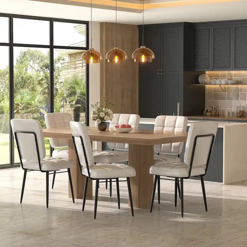 Moderne Esszimmerstühle im 2er-/4er-/6er-/8er-Set, gepolsterte Küchenstühle mit dickem Sitzpolster fürs Esszimmer