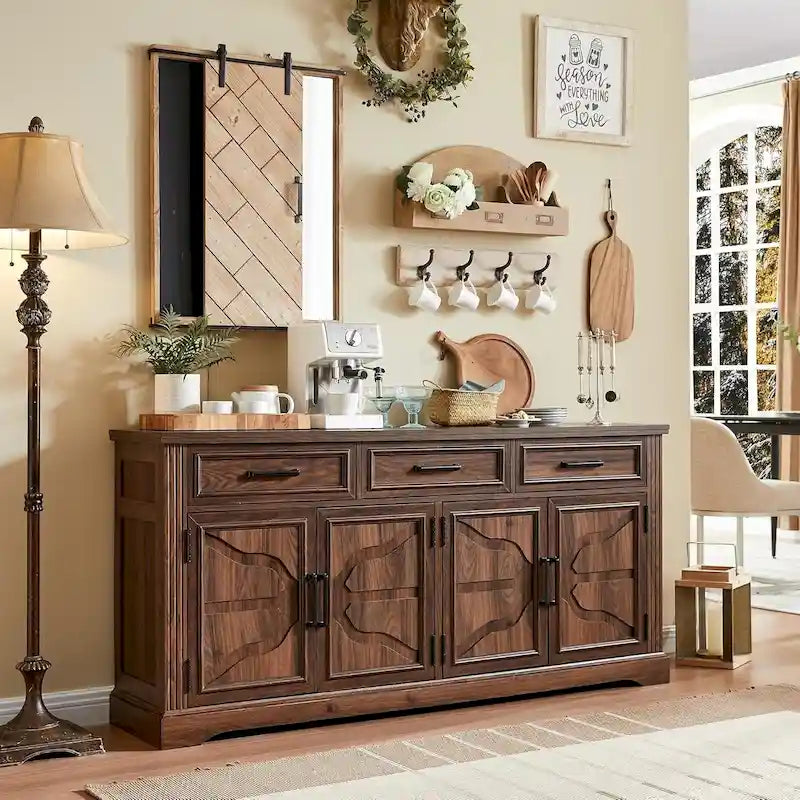 Buffet-Sideboard im Landhausstil, Kaffeebar und Weinbar für das Esszimmer - N/A