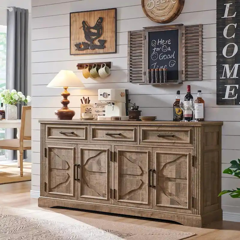 Buffet-Sideboard im Landhausstil, Kaffeebar und Weinbar für das Esszimmer - N/A