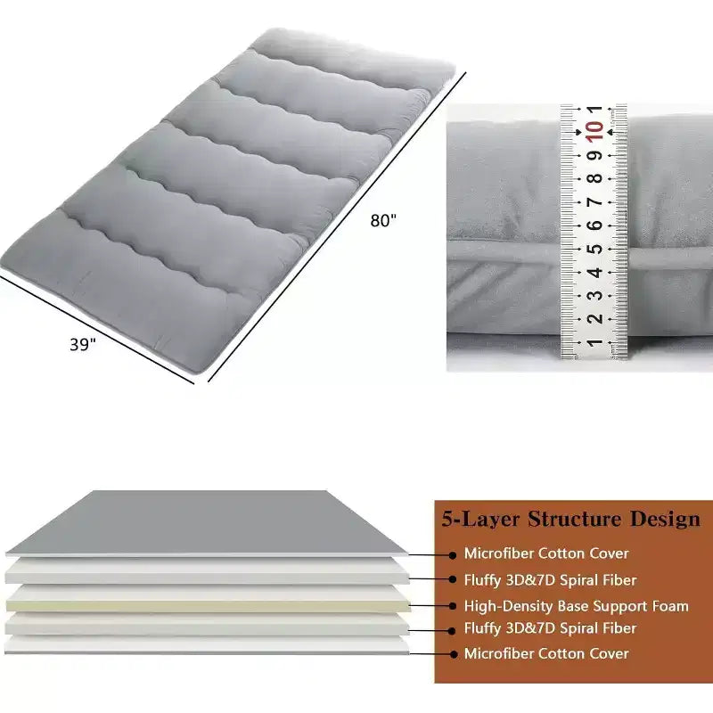 Matelas futon japonais, tapis de sol pliable pour dormir, tatami pour la maison et le camping