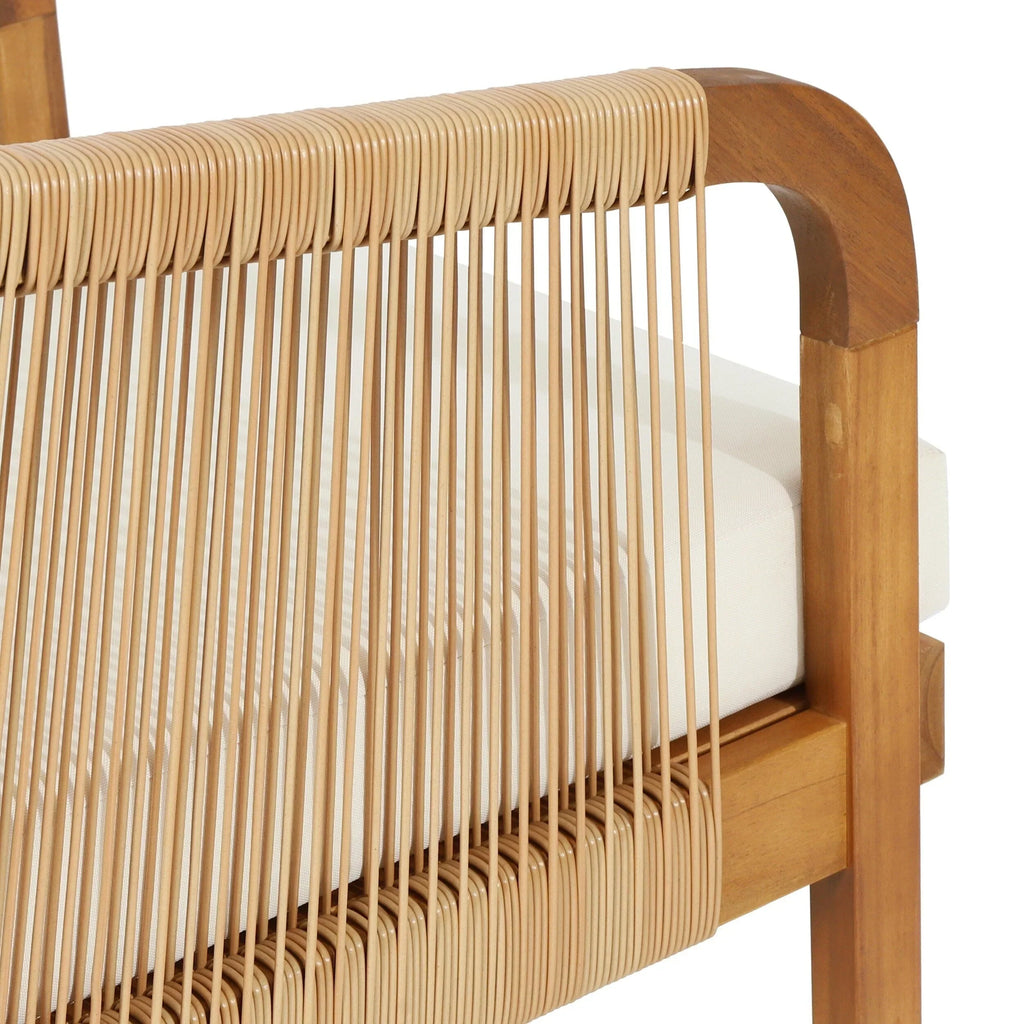 Jabe tuinset met clubfauteuils van acaciahout en riet van Christopher Knight Home