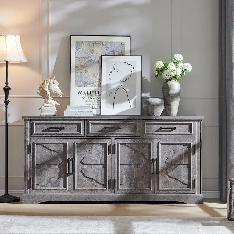 Buffet-Sideboard im Landhausstil, Kaffeebar und Weinbar für das Esszimmer - N/A