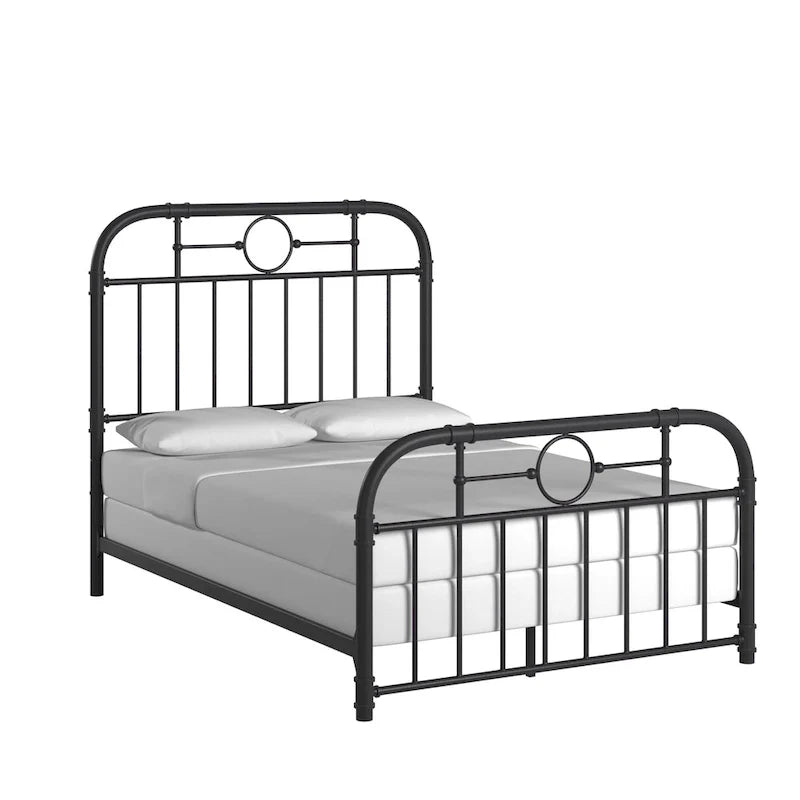 Zwart metalen bed