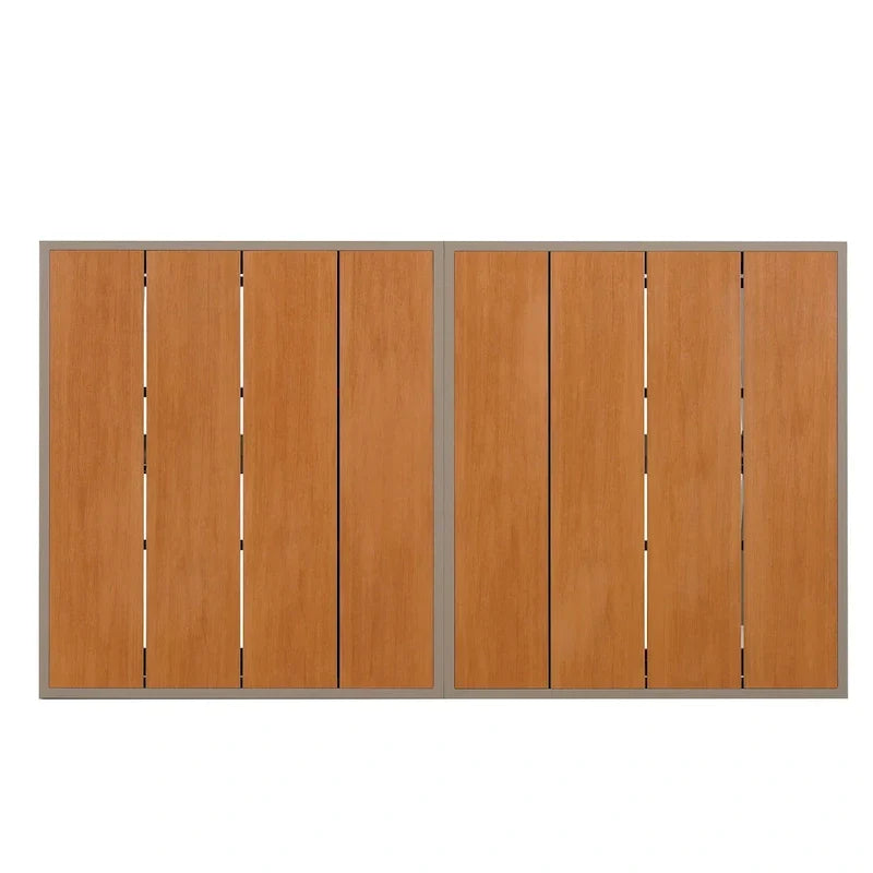 Ensemble de repas d’extérieur extensible 7 pièces avec table extensible et 6 fauteuils