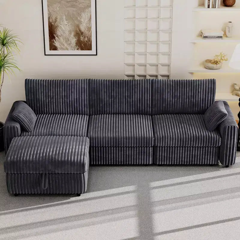Modulares Cordsofa von Dyonery mit waschbaren Bezügen