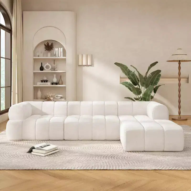 Christopher Knight Home Keri 122 modernes Ecksofa in L-Form mit hochdichtem Schaumstoff und niedriger Rückenlehne