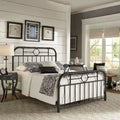 Zwart metalen bed