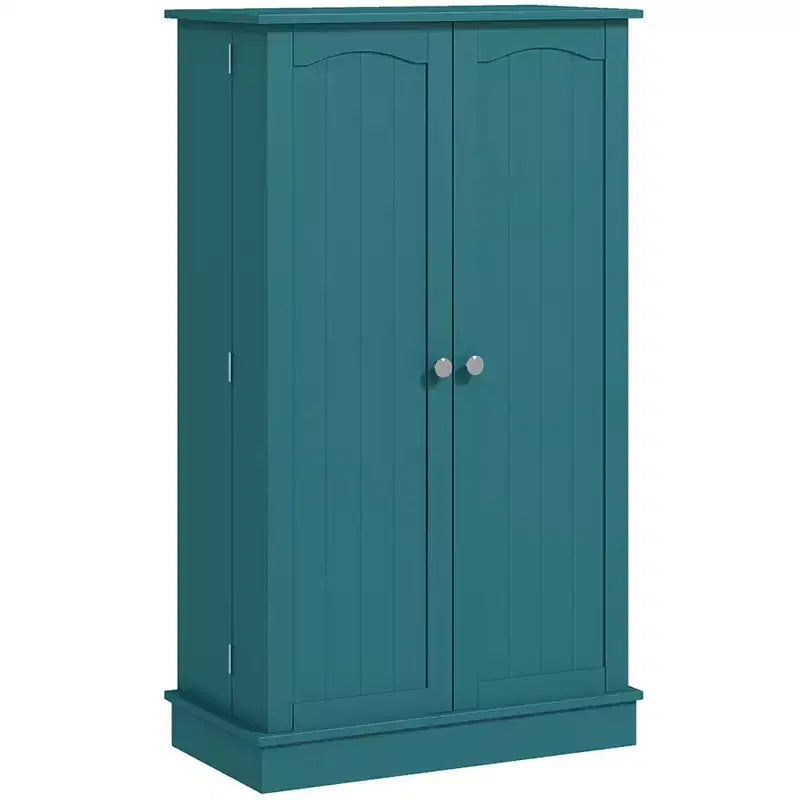 HOMCOM Garde-manger de cuisine de 41, placard de cuisine à 2 portes avec étagères de rangement à 5 niveaux, 12 porte-épices et étagères réglables, pour la salle à manger