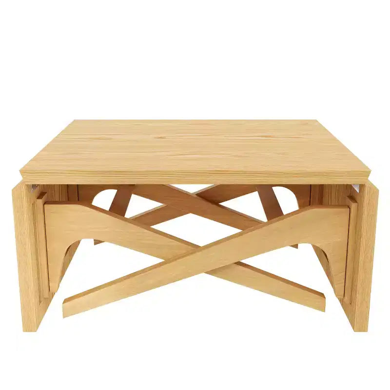 2-in-1-Couchtisch, ausziehbarer Esstisch, höhenverstellbarer Tisch für Zuhause und Büro, platzsparend - ModernLuxe