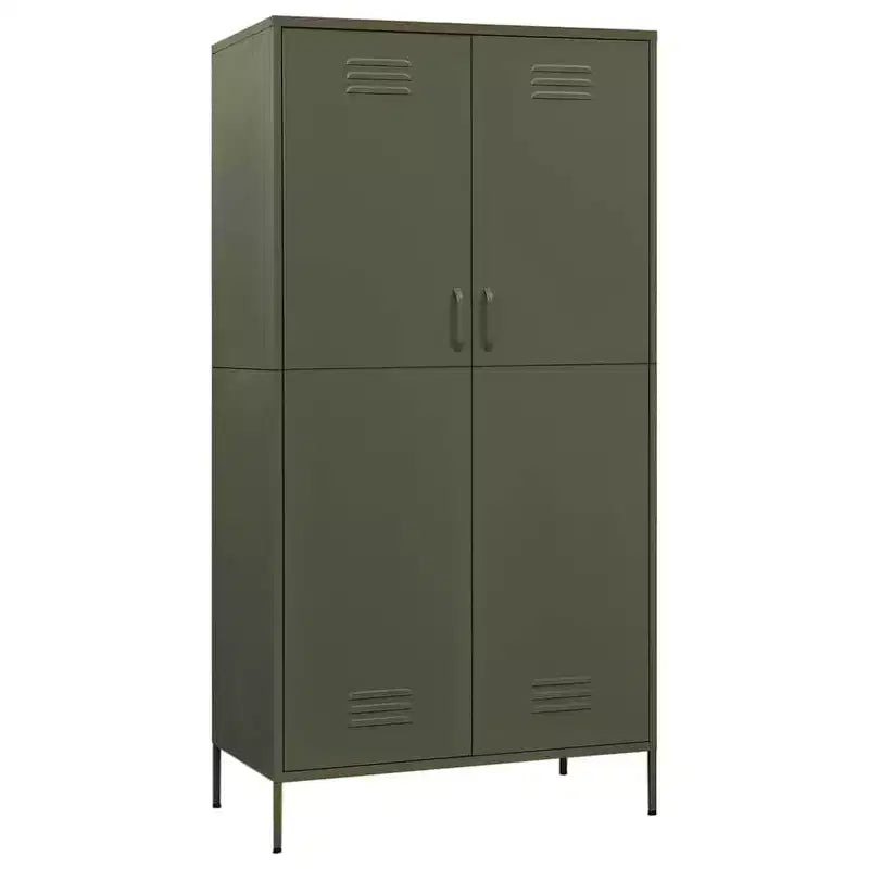 Armoire vidaXL vert olive 35.4x19.7x70.9 en acier