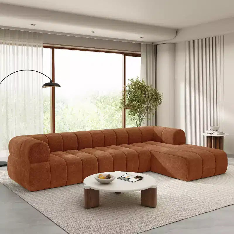 Christopher Knight Home Keri 122 modernes Ecksofa in L-Form mit hochdichtem Schaumstoff und niedriger Rückenlehne