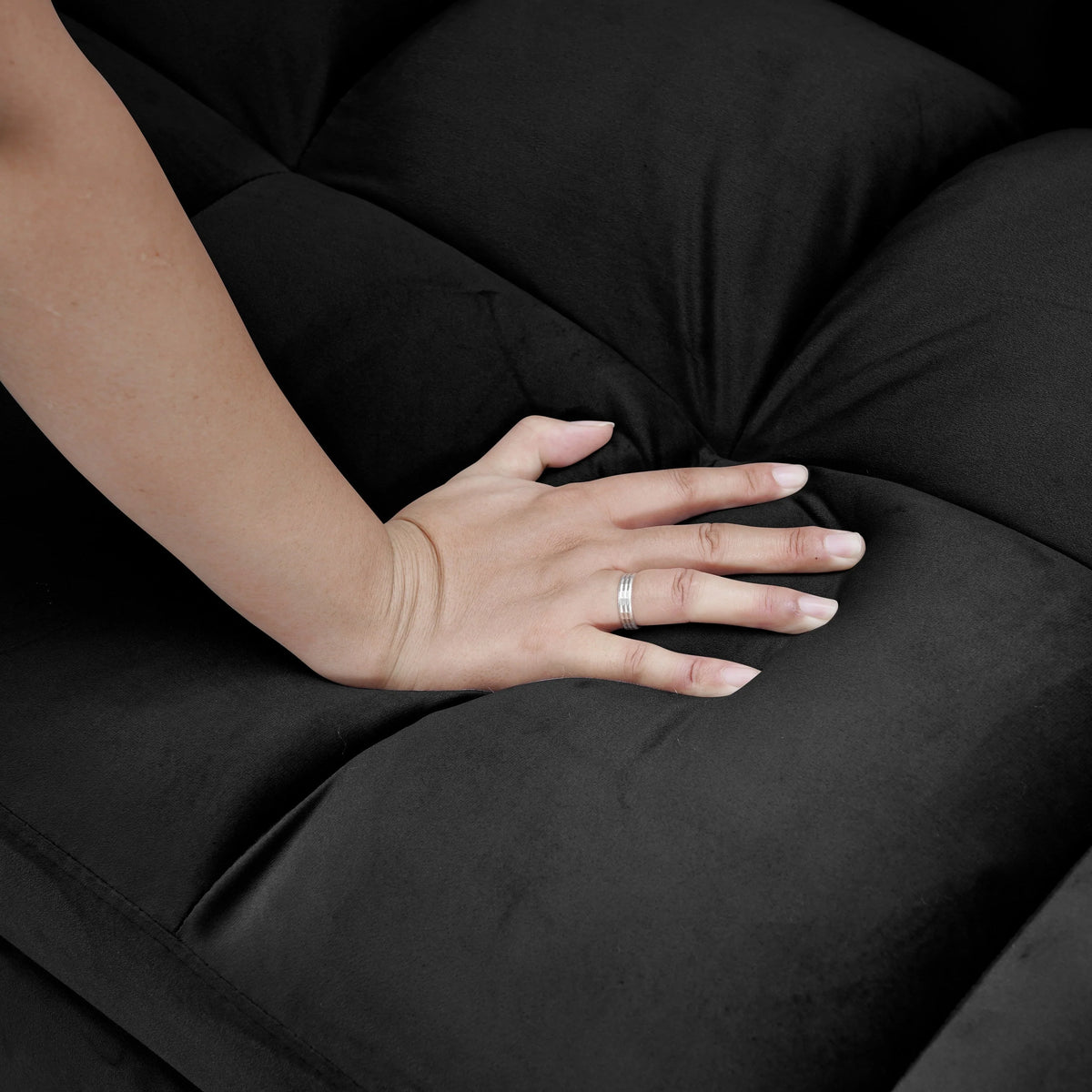 64.96 Samt-Schlafsofa, 3-in-1, mit verstellbarer Rückenlehne, Aufbewahrungstasche und einer Tragfähigkeit von 500lb