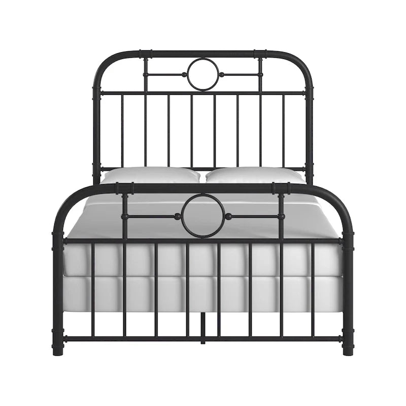 Zwart metalen bed