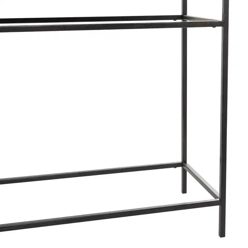Console rustique en métal, marron - plateau en bois, sans assemblage requis, meuble d'entrée