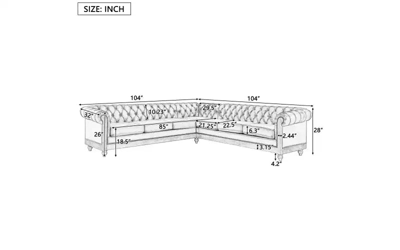 Duża retro sofa modułowa narożna Mirod z drewnianymi nogami, wygodna konstrukcja modułowa do salonu, strefy wypoczynkowej i przestrzeni rodzinnych