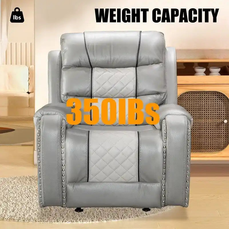 Extra grote fauteuil met verstelbare rugleuning van kunstleer in Amerikaans design voor de woonkamer