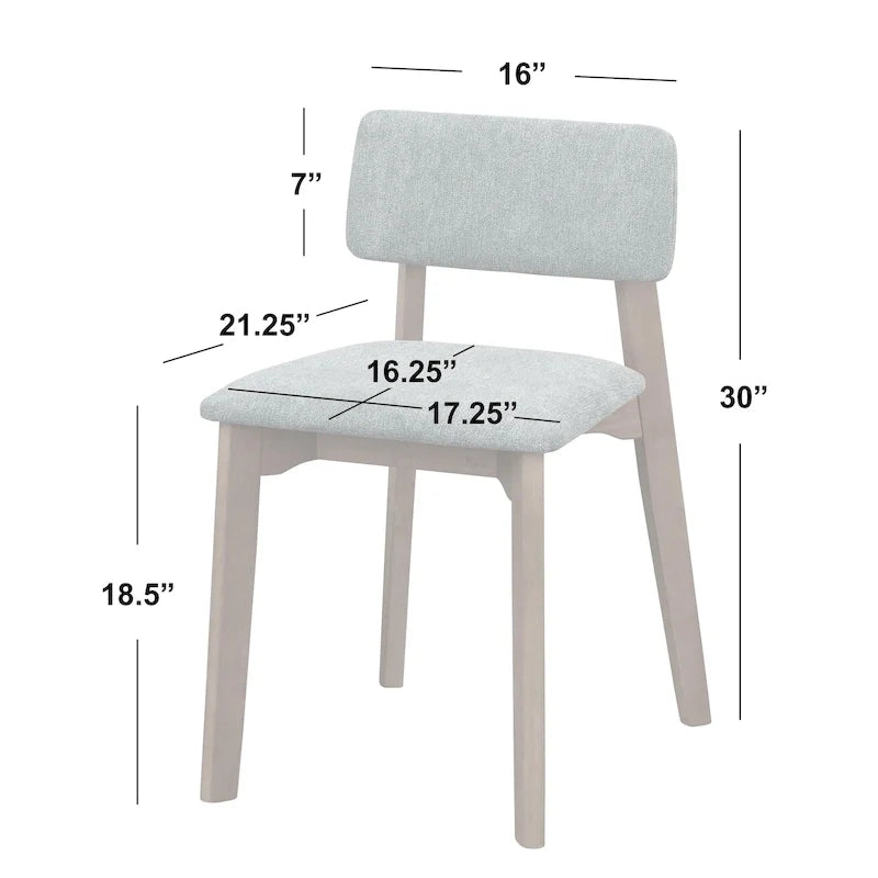 4-teiliges Esszimmer-Set aus Massivholz Simple Living Nettie