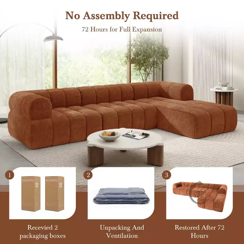 Christopher Knight Home Keri 122 modernes Ecksofa in L-Form mit hochdichtem Schaumstoff und niedriger Rückenlehne