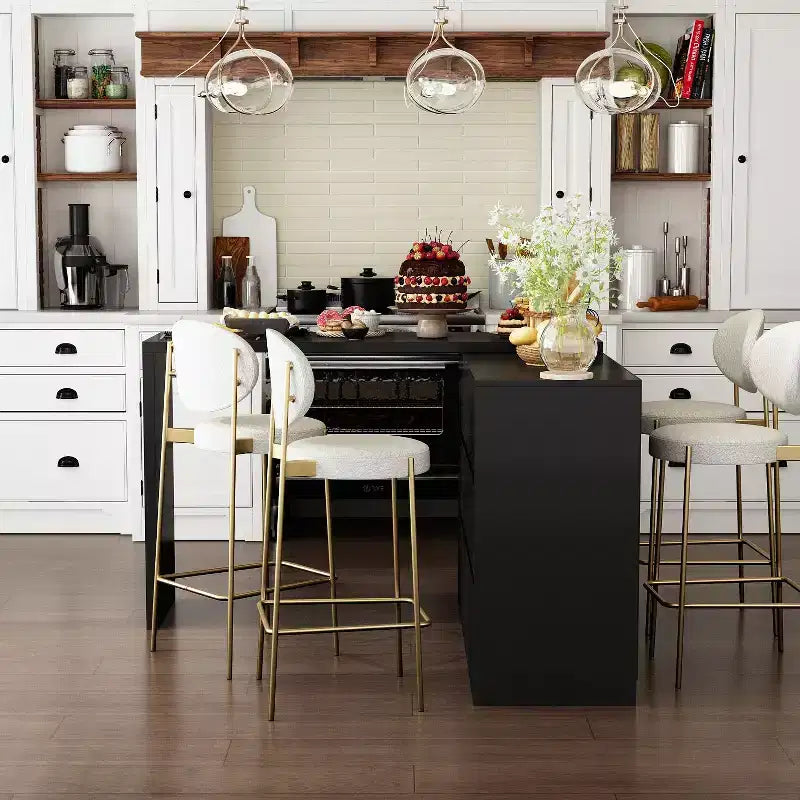 Buffet avec rangement intelligent, pivotant et extensible, avec 6 tiroirs, comptoir prolongé, tapis antidérapant, table à manger pivotante et garde-manger pour îlot de cuisine