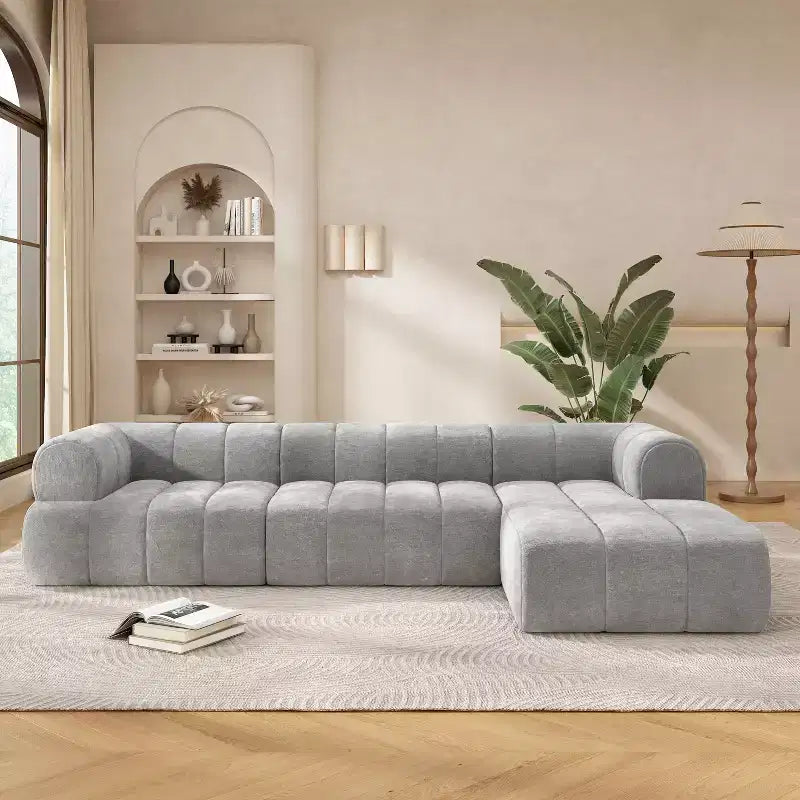 Christopher Knight Home Keri 122 modernes Ecksofa in L-Form mit hochdichtem Schaumstoff und niedriger Rückenlehne