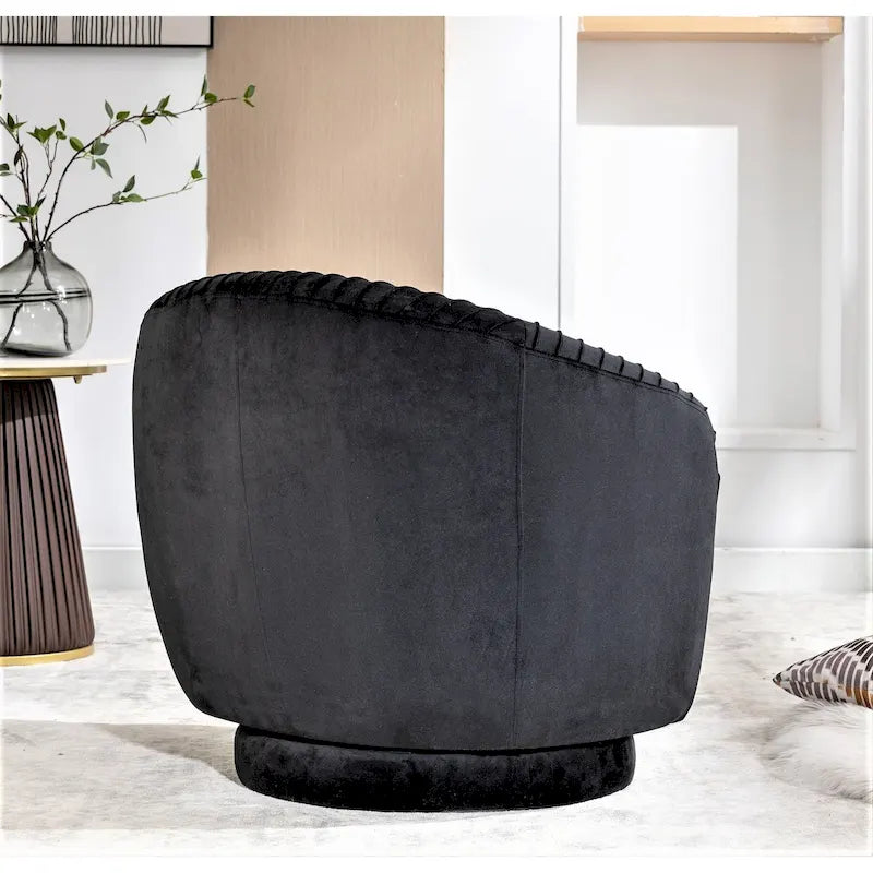 Kleiner drehbarer Schalensessel Milvo aus Samt