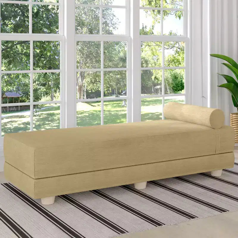 Ligbed / uitklapbaar queensize logeerbed - microfluweel