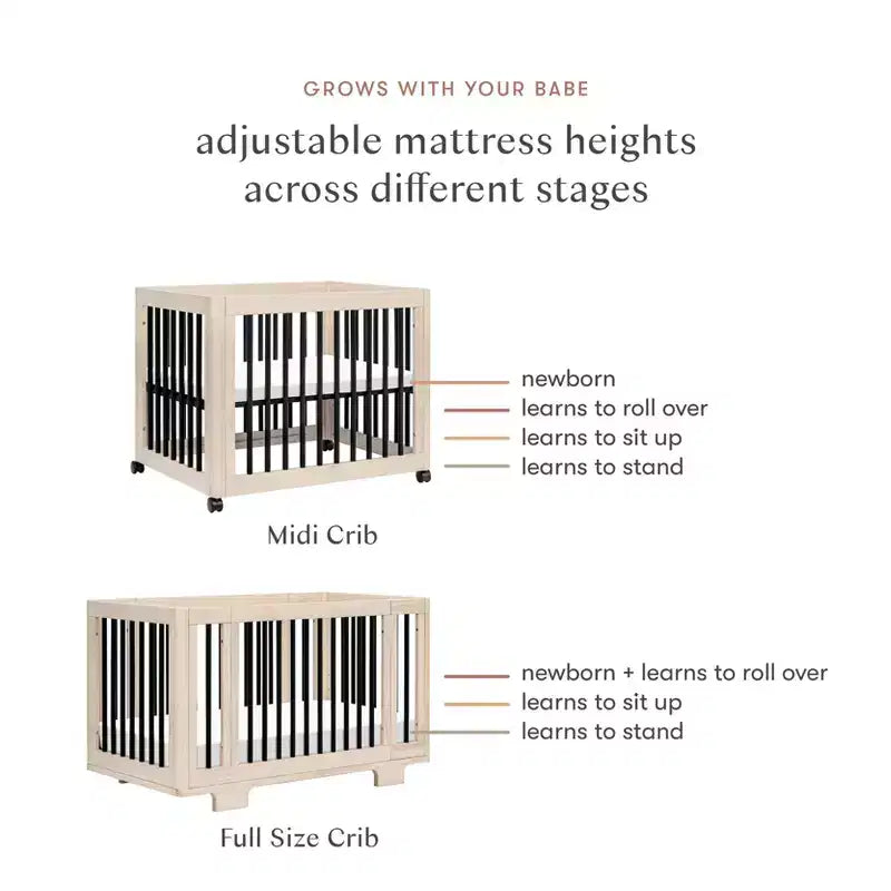 Babyletto Yuzu 8-in-1-Kinderbett, umbaubar mit Umbausets für alle Altersstufen