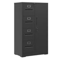 Metall-Aktenschrank mit Schloss, Stahlschrank mit 4 Schubladen