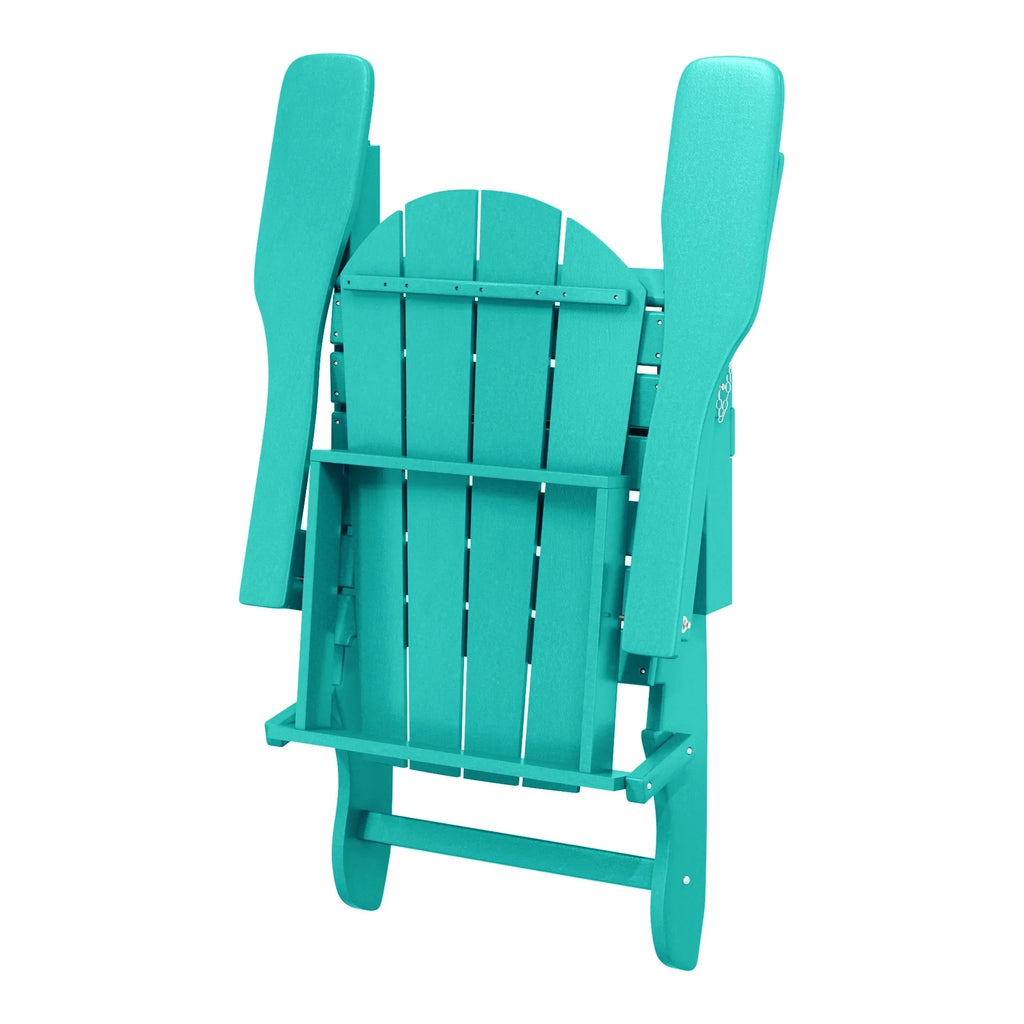 Polytrends Laguna Fade Resistant All Weather Outdoor Patio Folding Adirondack Chair
