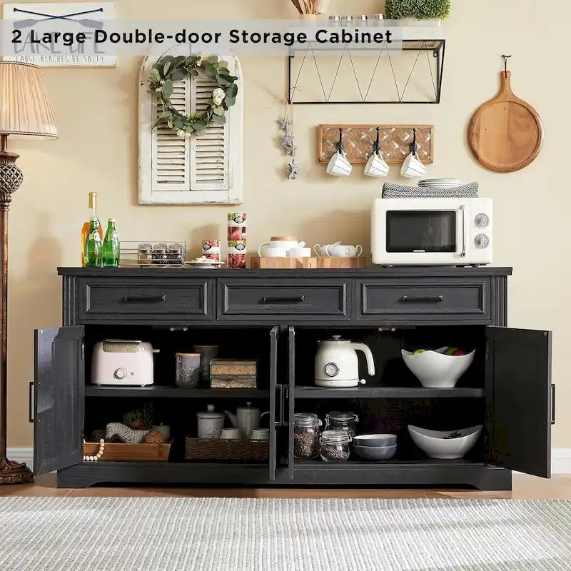 Buffet-Sideboard im Landhausstil, Kaffeebar und Weinbar für das Esszimmer - N/A