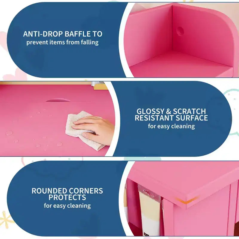 Ensemble bureau et chaise d’étude pour enfants avec rangement, bureau d’étude avec étagère supérieure inclinable, pour les enfants de 3 à 8 ans, table d’écriture pour chambre
