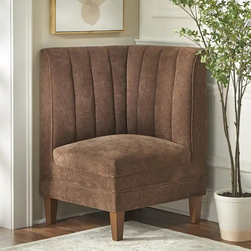 Ensemble banquette capitonnée Lifestorey Kerrington 3 pièces à dossier cannelé