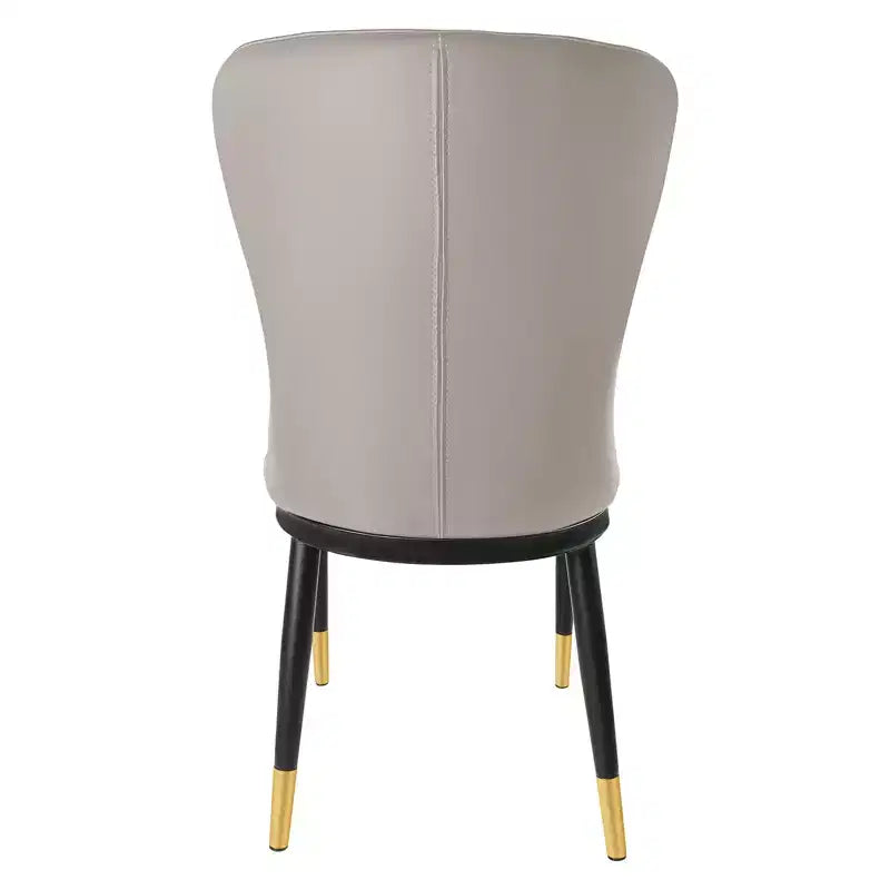 Bekrvio Esszimmerstühle, 6er-Set, moderne Sitzfläche aus Kunstleder mit Polsterung und hoher Rückenlehne, Metallbeine, armlose Küchenstühle für Wohn- und Esszimmer