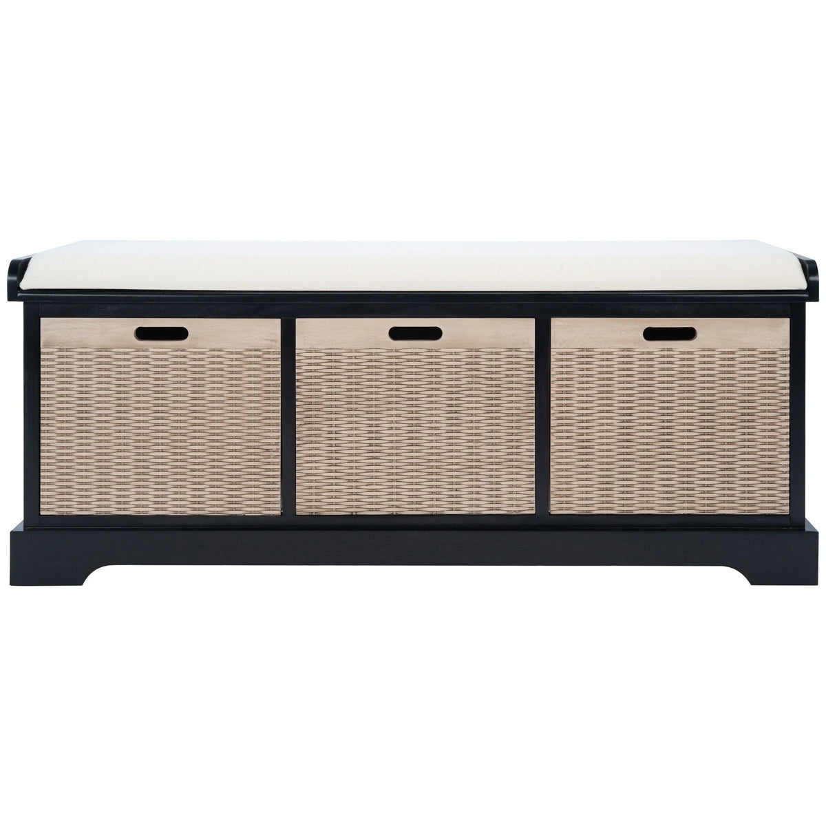 Banc de rangement SAFAVIEH Fiorello avec coussin et 3 tiroirs - 47.3 W x 15 L x 19 H - 47Wx15Dx19H