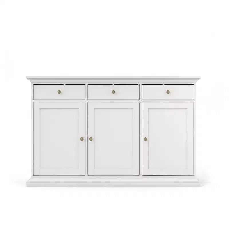 Tvilum, dressoir met 3 deuren en 3 laden, wit