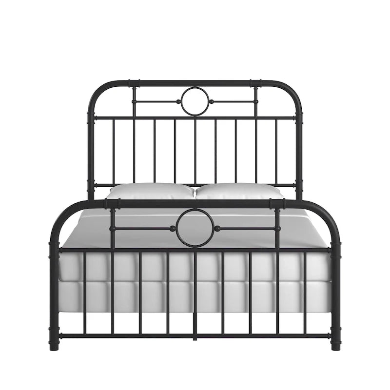 Zwart metalen bed