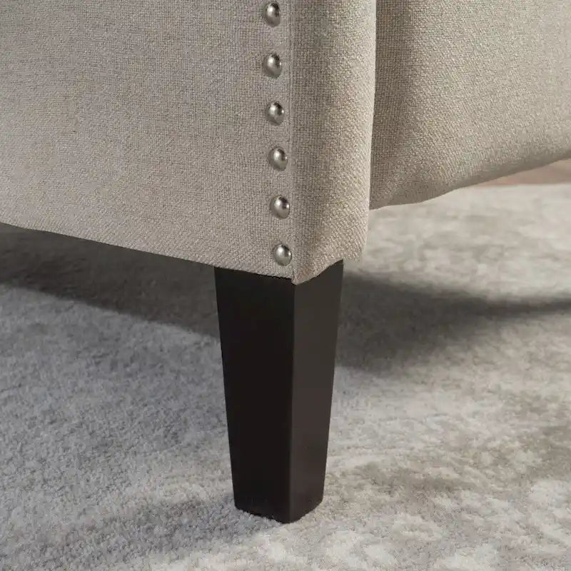 Fauteuil inclinable à dossier haut et à bascule, rembourré, style classique, pour le salon