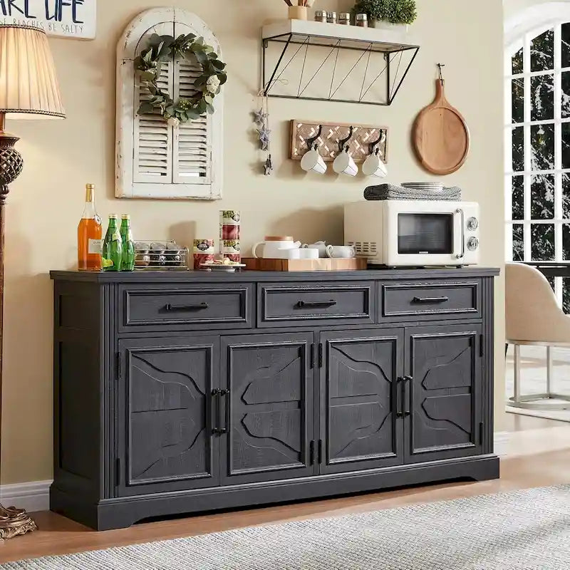 Buffet-Sideboard im Landhausstil, Kaffeebar und Weinbar für das Esszimmer - N/A