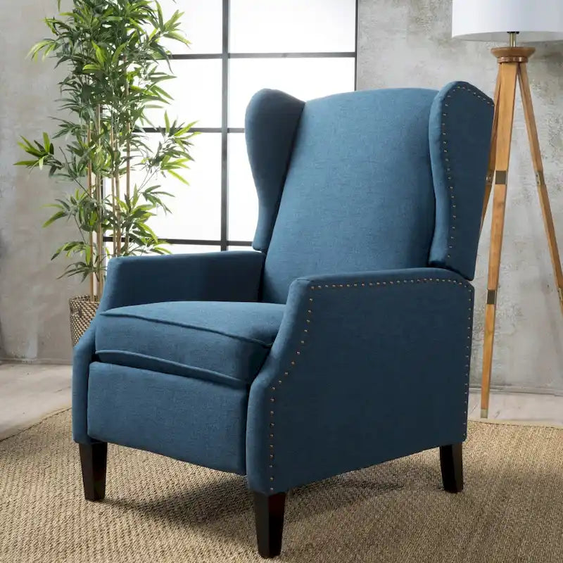 Fauteuil inclinable à dossier haut et à bascule, rembourré, style classique, pour le salon