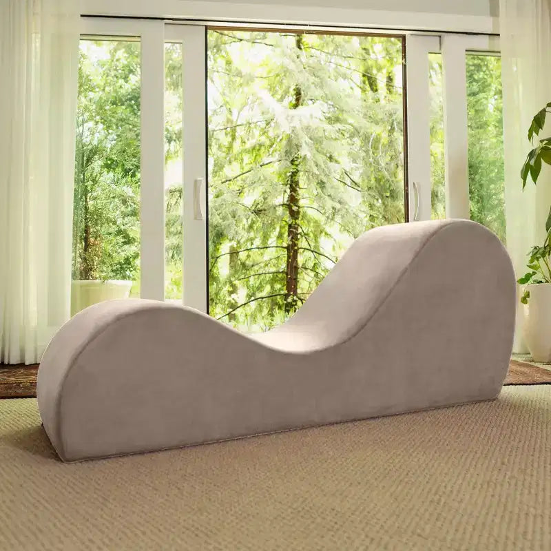 Méridienne élégante Avana pour le yoga - Fabriquée aux États-Unis - Idéale pour les étirements, la détente, l’exercice et plus encore, 60D x 18W x 26H pouces, gris clair