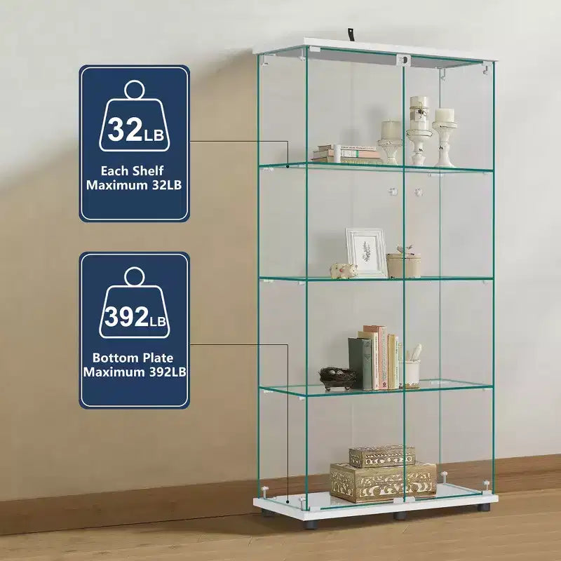 Vitrine en verre 64.5 X 32 avec serrure