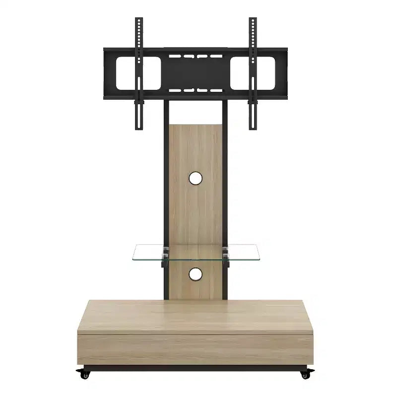 TV-Ständer für 32-75-Zoll-Fernseher, höhenverstellbarer mobiler TV-Wagen mit Schublade und Rollen fürs Wohnzimmer, Schlafzimmer und Büro -ModernLuxe