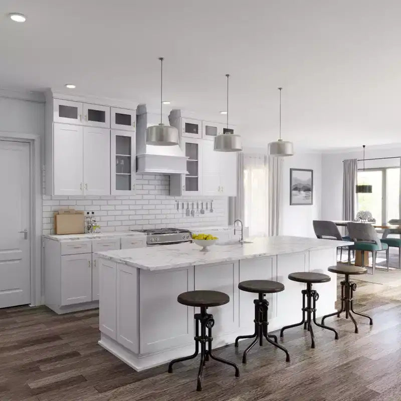 HOMLUX Shaker-wandhoekkast voor de keuken, wit, eenvoudig zelf te monteren