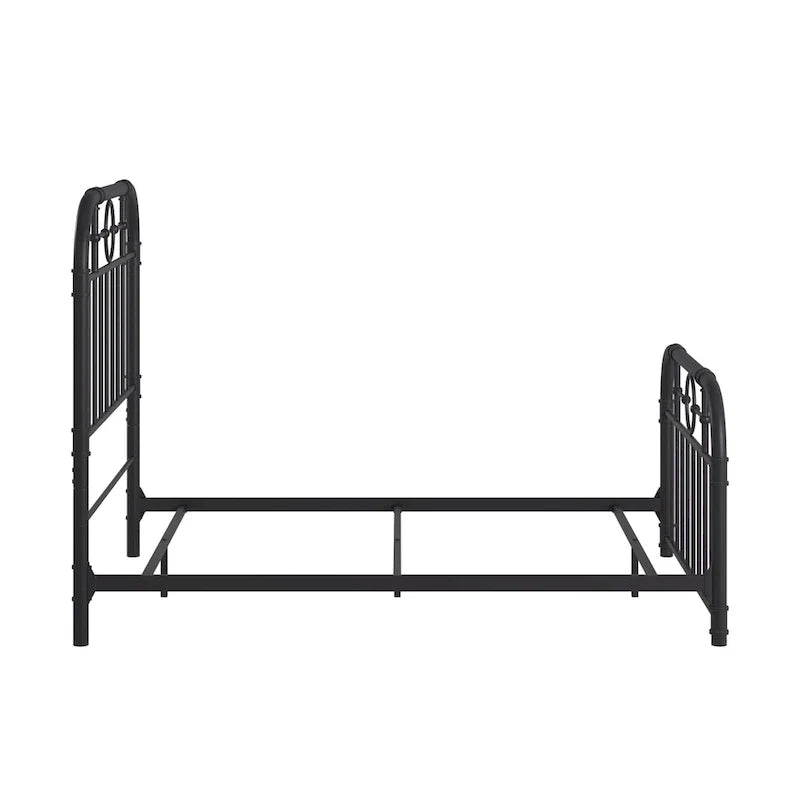 Zwart metalen bed