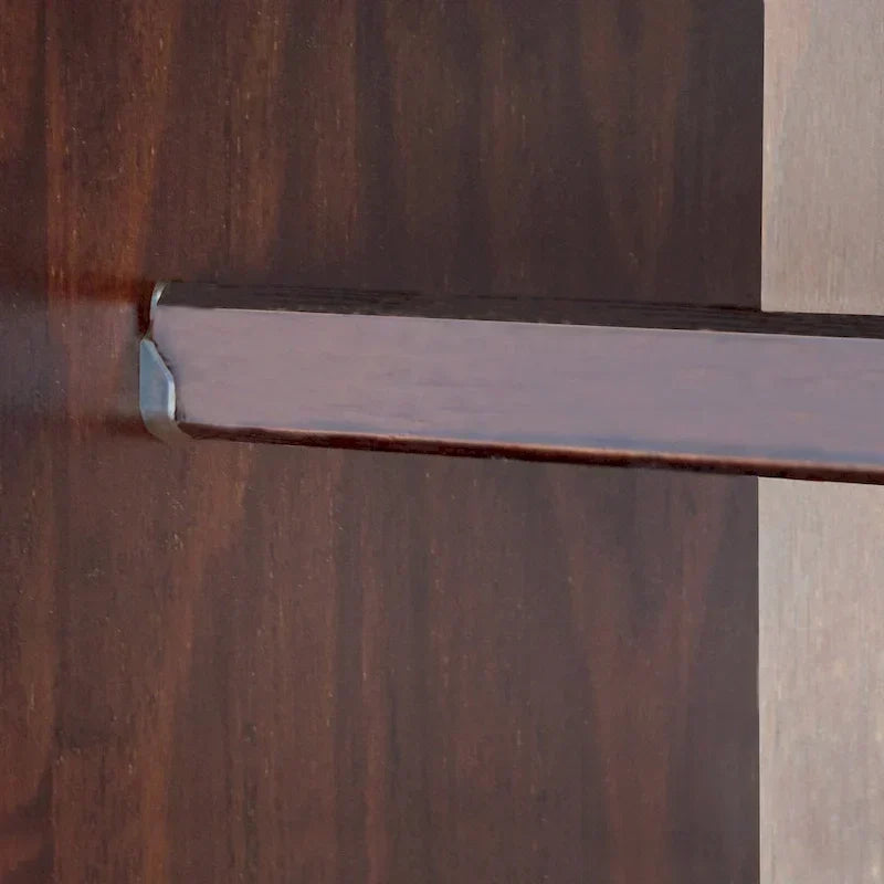 3-türiger Kleiderschrank - Weiß/Mokka/Java - Massivholz