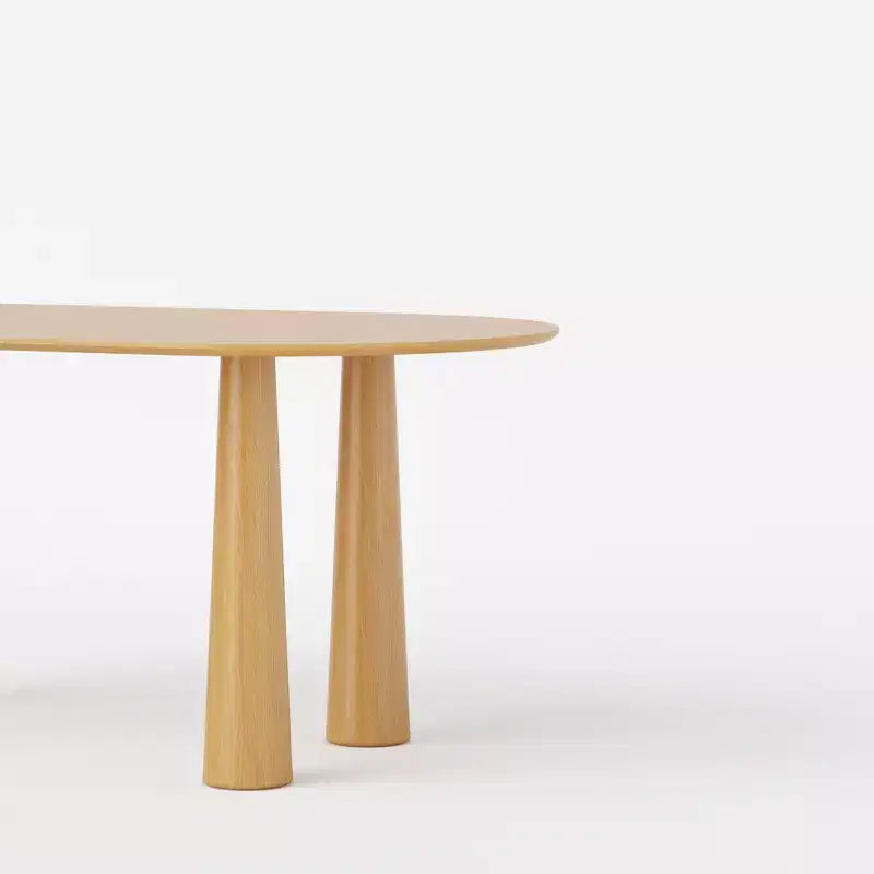 Dovelina 67 Oval Wood Dining Table with 4 legs Modern Kitchen Table for 6 People