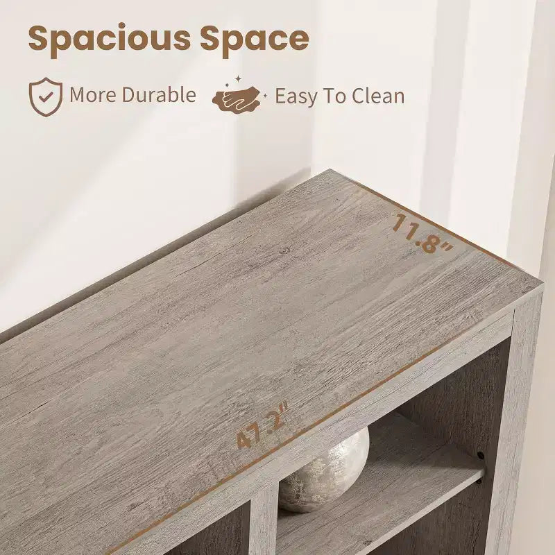 Bibliothèque haute de 72 avec 4 tiroirs, étagère de rangement autoportante de style rustique pour chambre, salon et bureau à domicile
