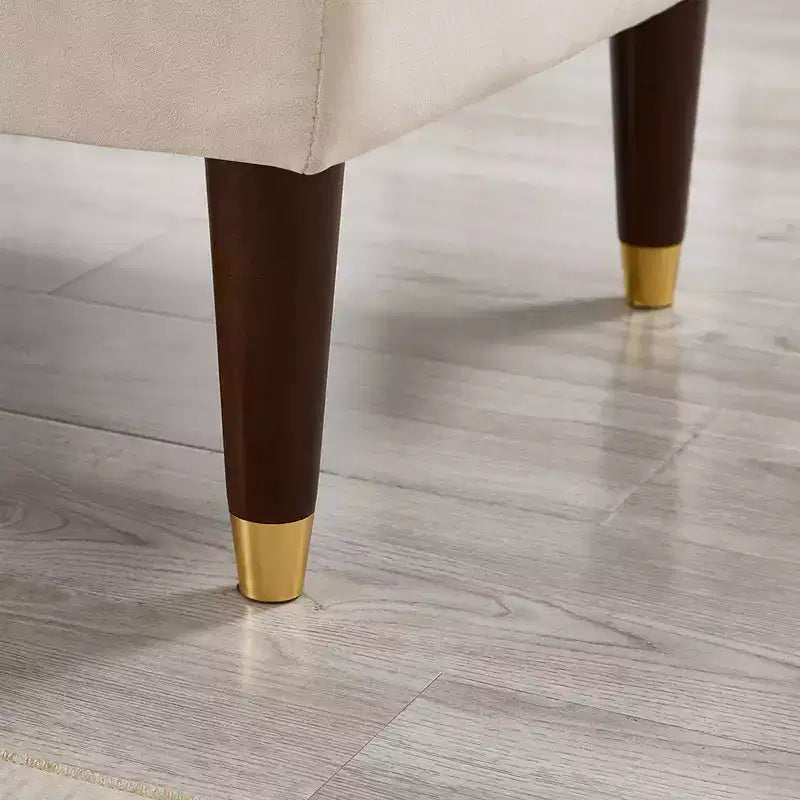 Moderner Samt-Chaiselongue-Sessel, gepolsterte Chaiselongue mit geschwungener Armlehne, Schlafsofa für Schlafzimmer, Büro und Wohnzimmer