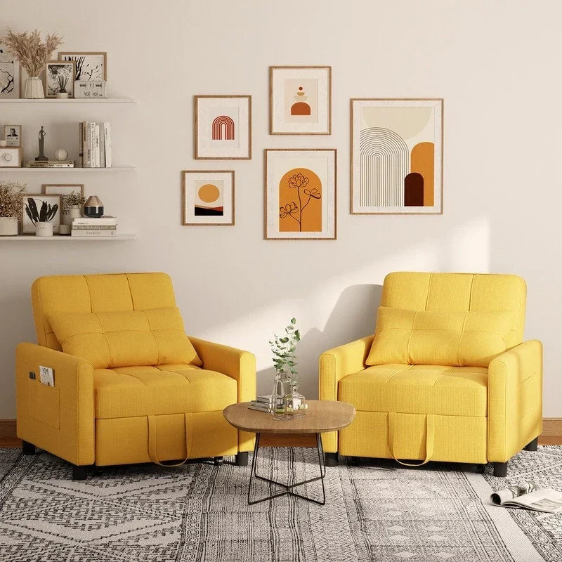 Verstelbare slaapbank 3-in-1, uitschuifbare fauteuilbank, ombouwbaar opklapbed voor de woonkamer